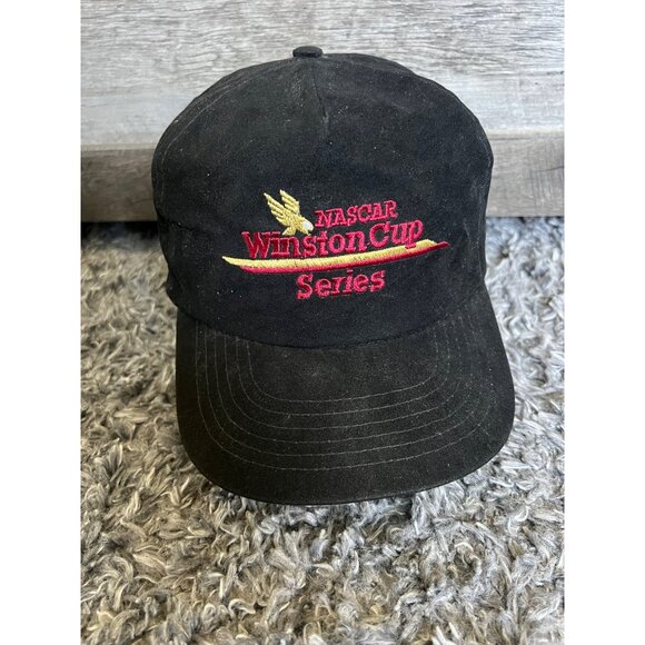 Vintage NASCAR Winston Cup Series Black Snapback Hat M3 - Picture 1 of 4
